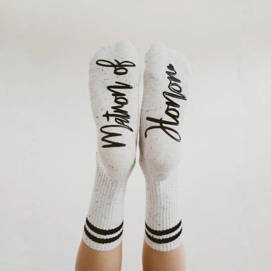 matron-of-honor-socks-bridesmaid-gifts-by-minted-1-count-white-1
