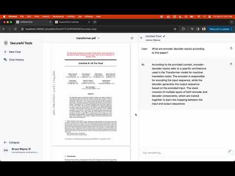 Chat with documents demo: Locally running Mistral
