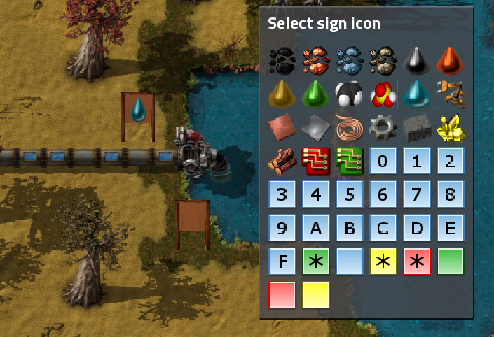 Signs where you can choose icon