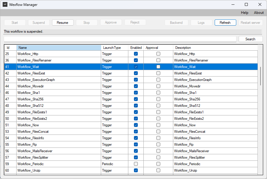 Wexflow Manager