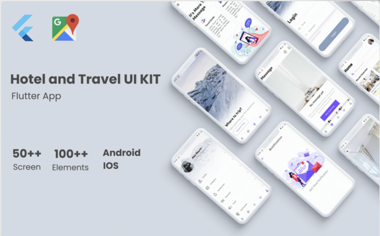 Flutter Hotel and Tour Template Flutter