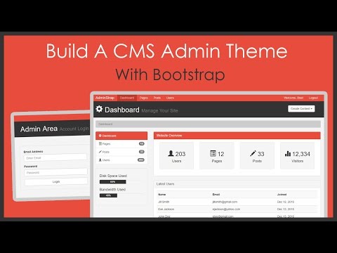 Build A CMS Admin Bootstrap Theme From Scratch