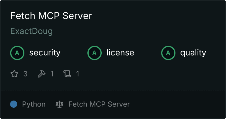 Fetch Server MCP server