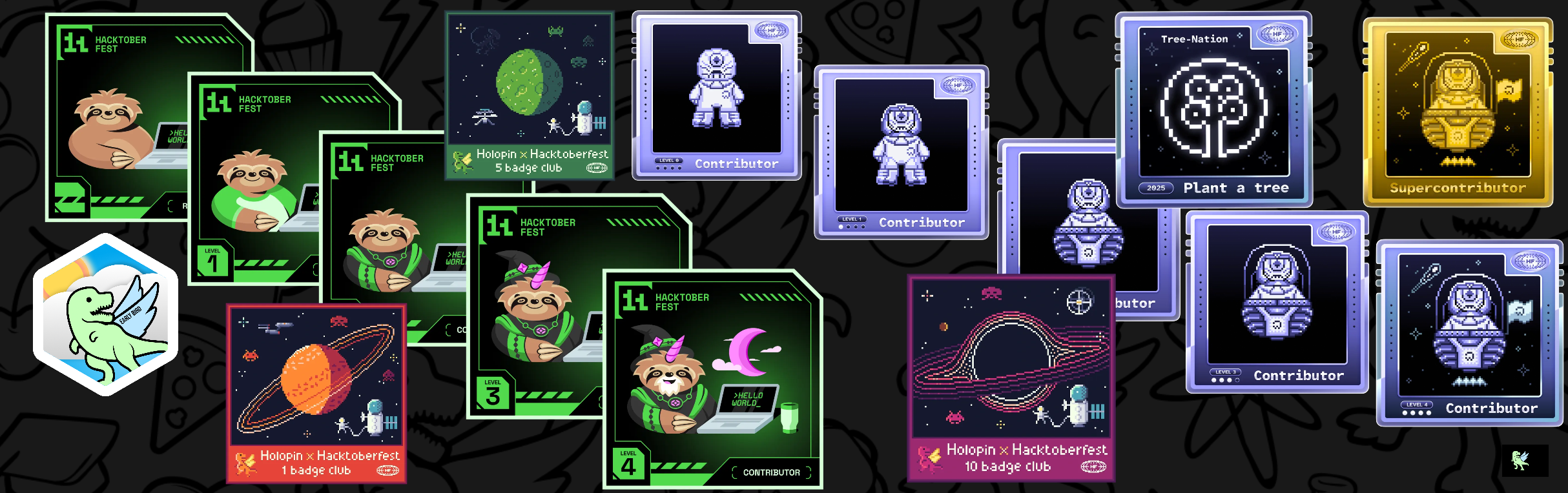 An image of @keikurono7's Holopin badges, which is a link to view their full Holopin profile