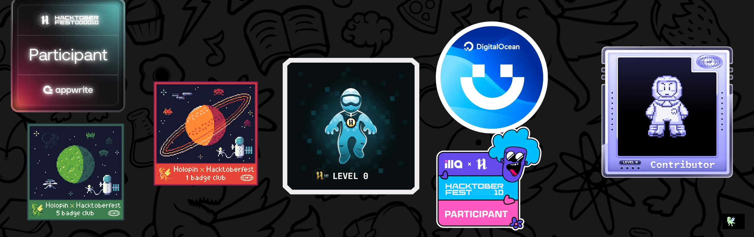 An image of @subashsigdel's Holopin badges, which is a link to view their full Holopin profile