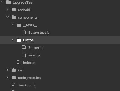 Screenshot of the components directory