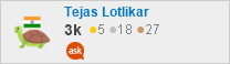 profile for Tejas Lotlikar on Stack Exchange, a network of free, community-driven Q&A sites
