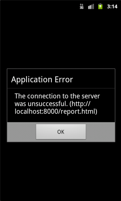 Error Screenshot