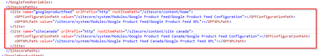 Multi-Site Config Configuration