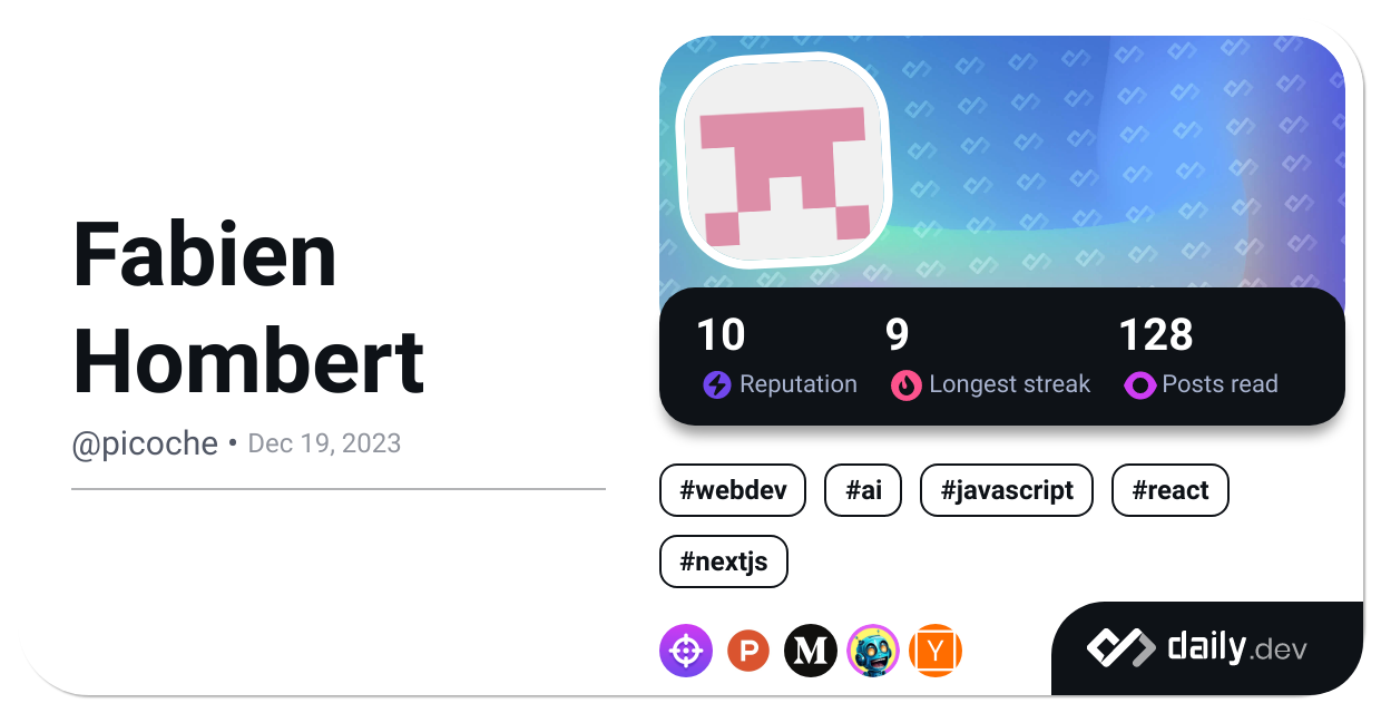 Fabien Hombert's Dev Card