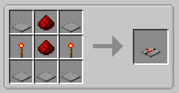 Shaped Crafting Recipe for Two Input NAND Gates