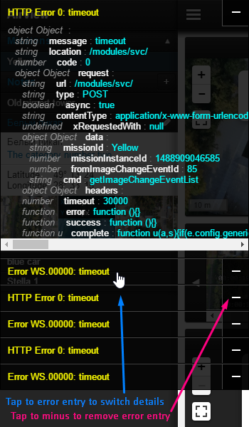 RockJS application debugging