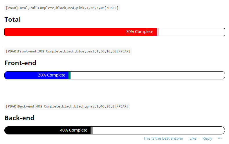 BBCode Progress Bars