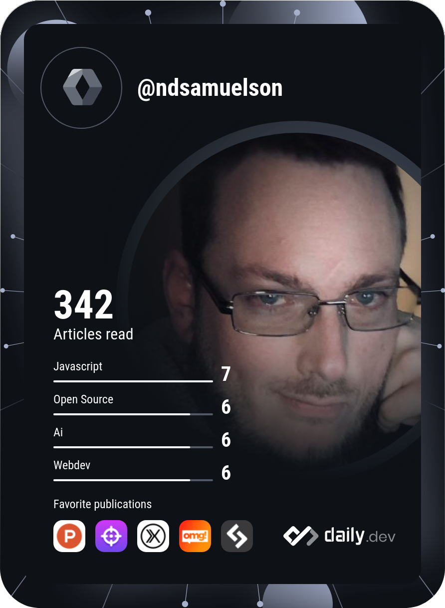 Nic Samuelson's Dev Card