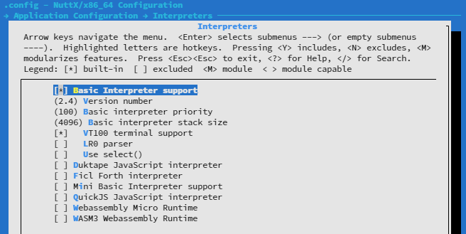 Enable BASIC Interpreter