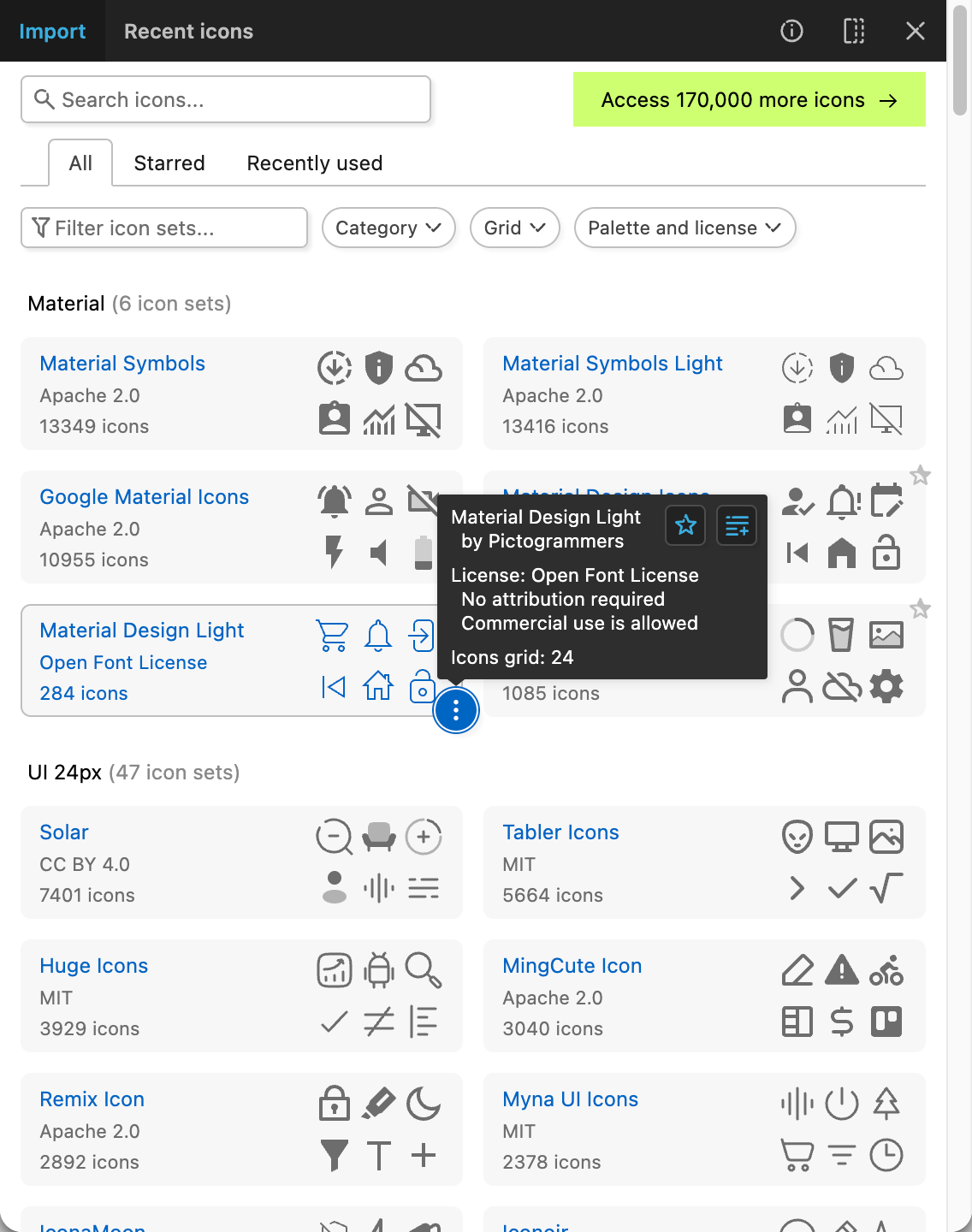 Iconify for Figma - icon sets