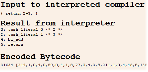 Simple bytecode compiler/interpreter, 2011