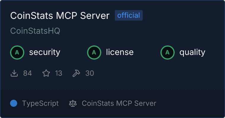 CoinStats Server MCP server