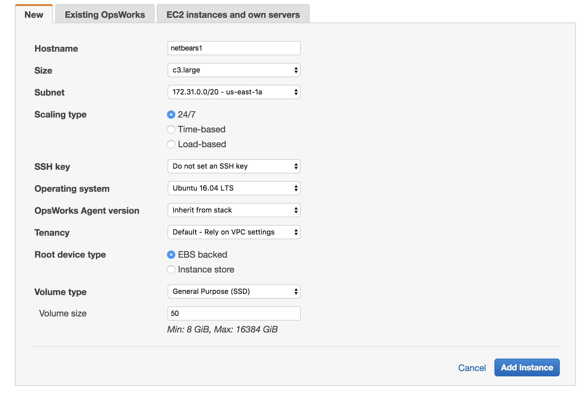 OpsWorks Instances