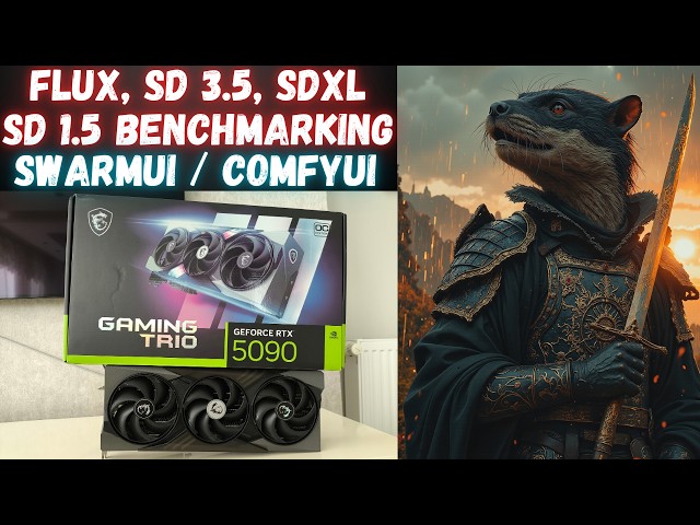 RTX 5090 Tested Against FLUX DEV, SD 3.5 Large, SD 3.5 Medium, SDXL, SD 1.5, AMD 9950X + RTX 3090 TI