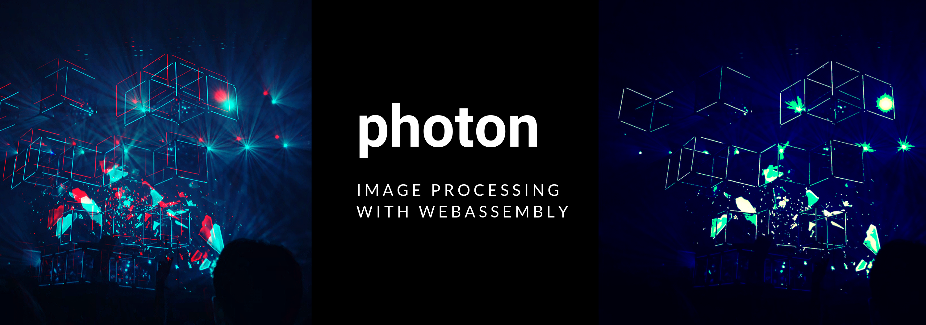 Photon banner, showing the Photon logo on a dark background