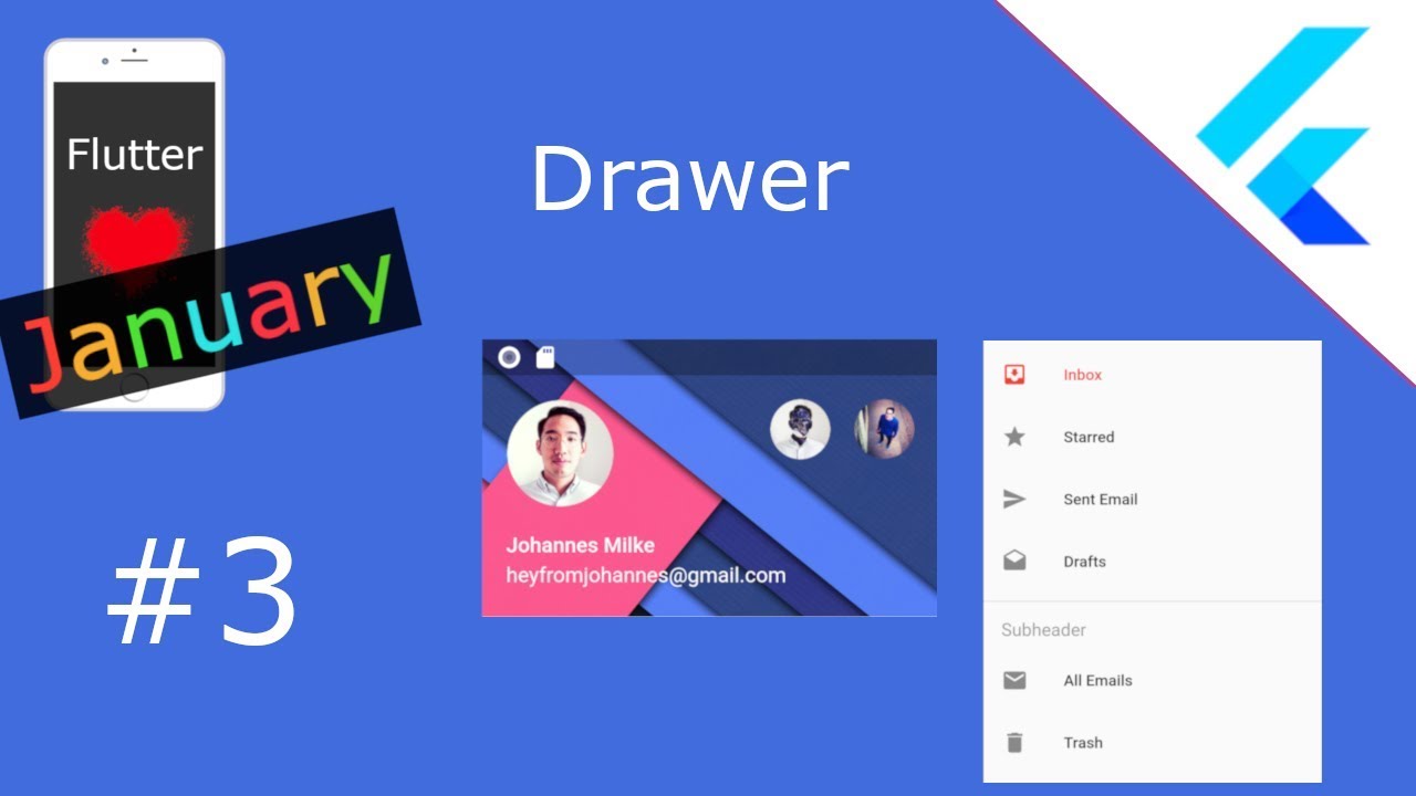 GitHub - JohannesMilke/drawer_example: A simple drawer with avatar ...