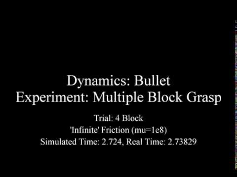 Bullet - Multiple Block Grasp - 4 Blocks - 'Infinite' Friction