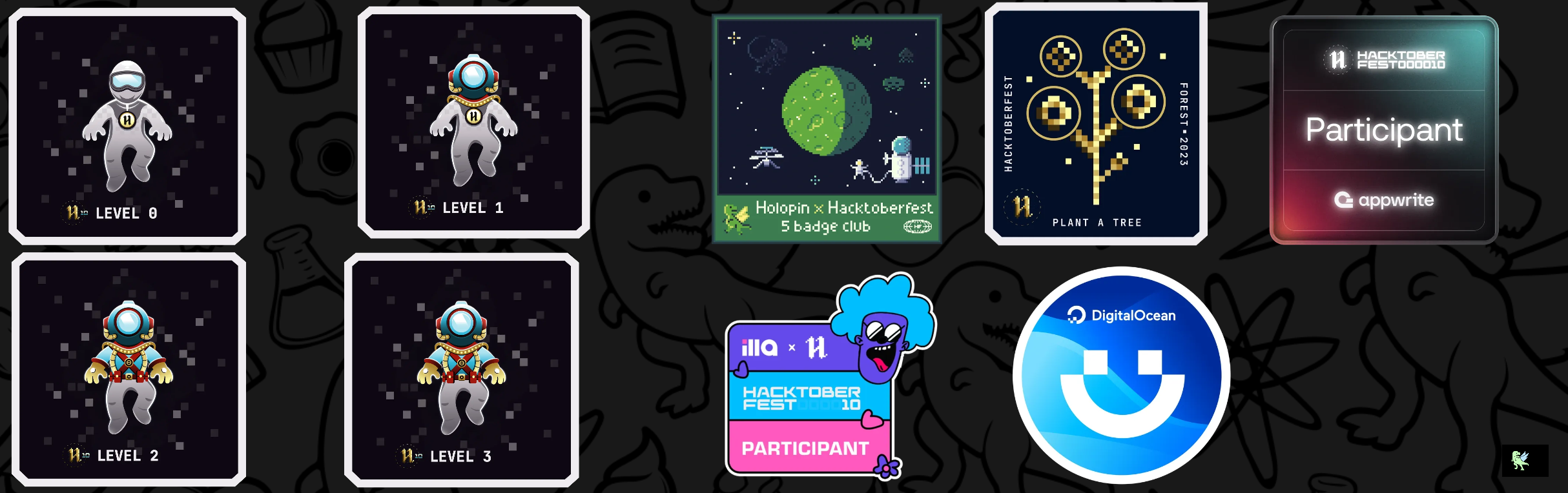 An image of @veersen2001's Holopin badges, which is a link to view their full Holopin profile