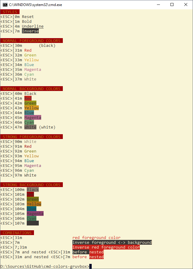 Command Prompt Hard Light Gruvbox