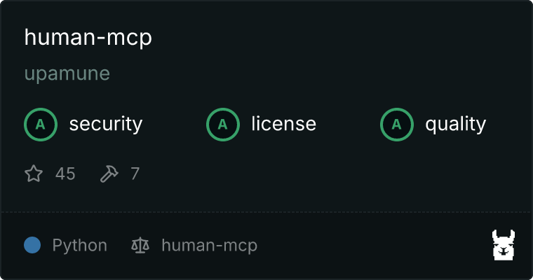 human-mcp MCP server