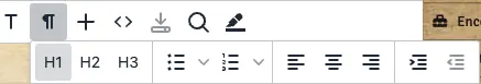 toolbar group: format