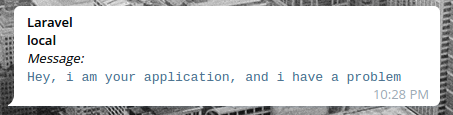 laravel telegram logger