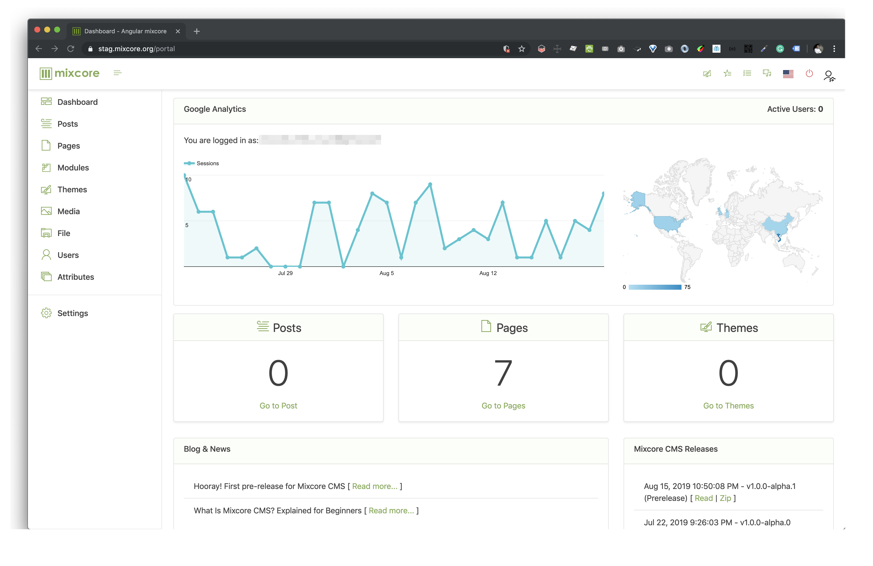 Mixcore Admin Portal Bootstrap 4.x