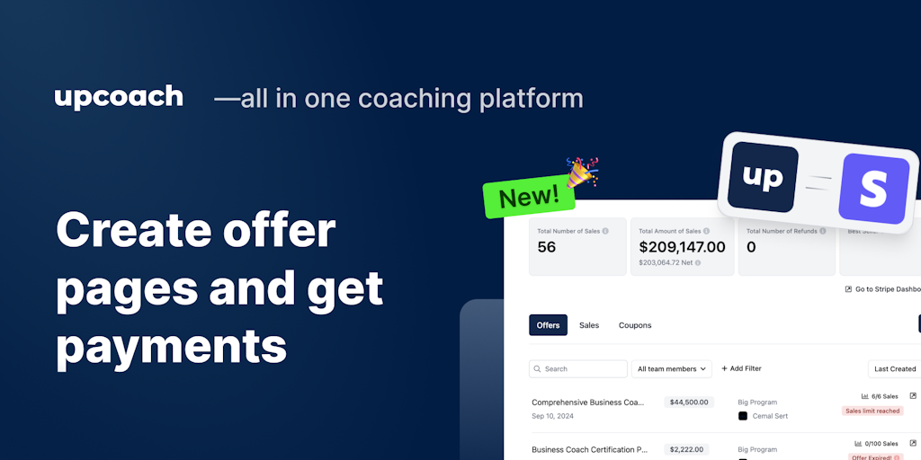 upcoach — Online Payments & Offer Pages