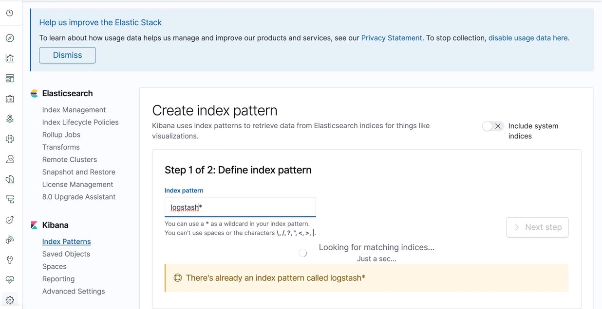 Indices page