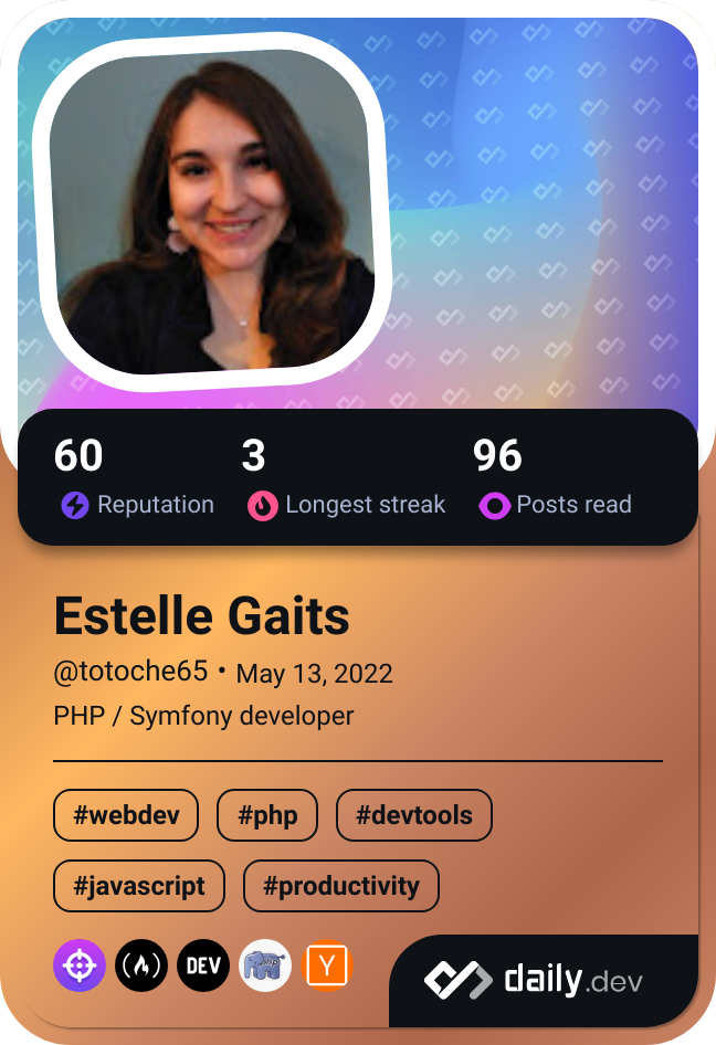 Estelle Gaits's Dev Card