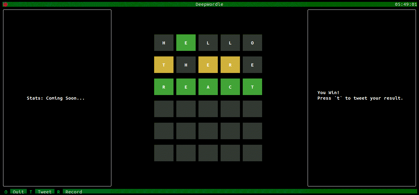 Deepwordle Console