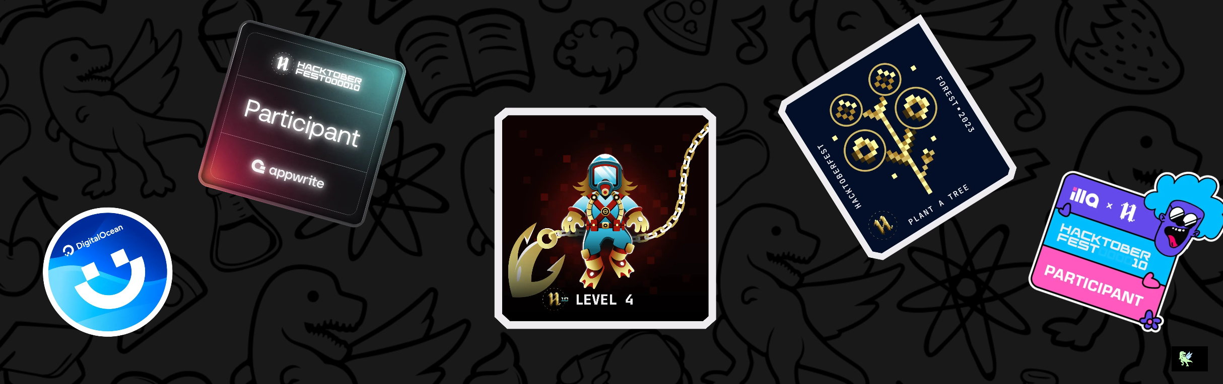 An image of @adityadkale's Holopin badges, which is a link to view their full Holopin profile