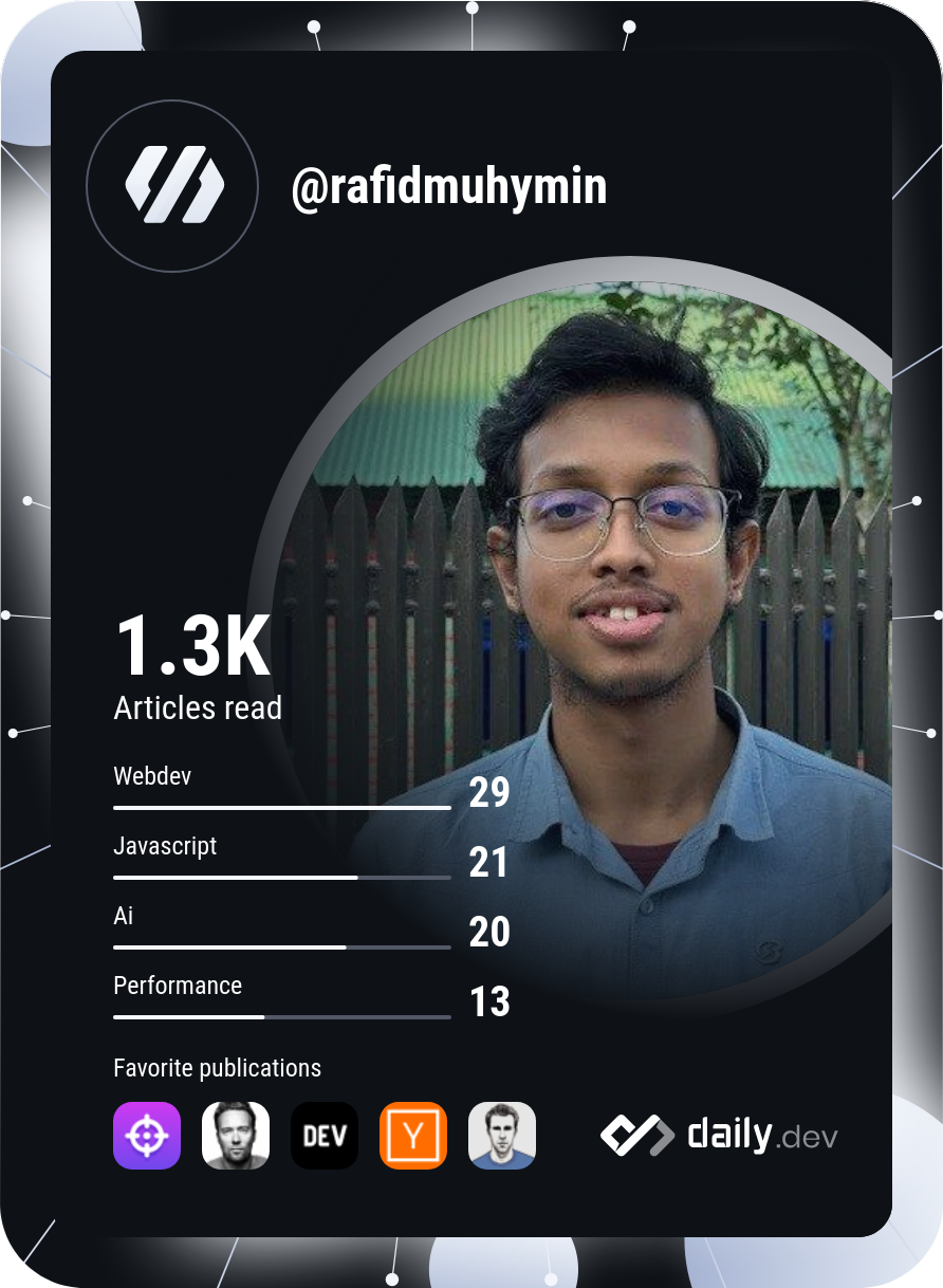 Rafid Muhymin Wafi's Dev Card