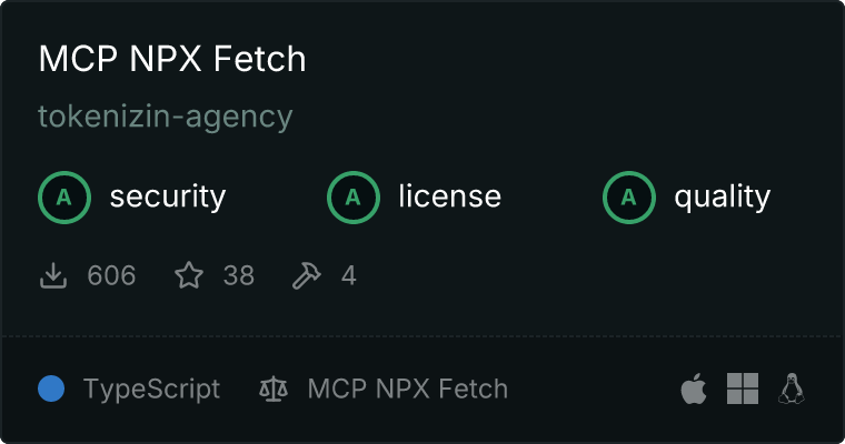 NPX Fetch MCP server