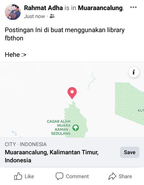 Membuat Postingan (Dengan Lokasi)