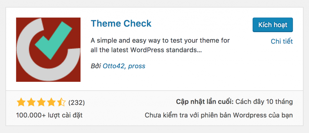 Kích hoạt plugin WordPress