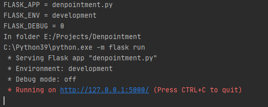 Running denpointment.py