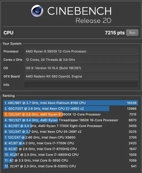 Cinebench R20