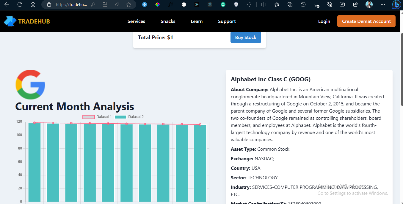 Stock Details Page