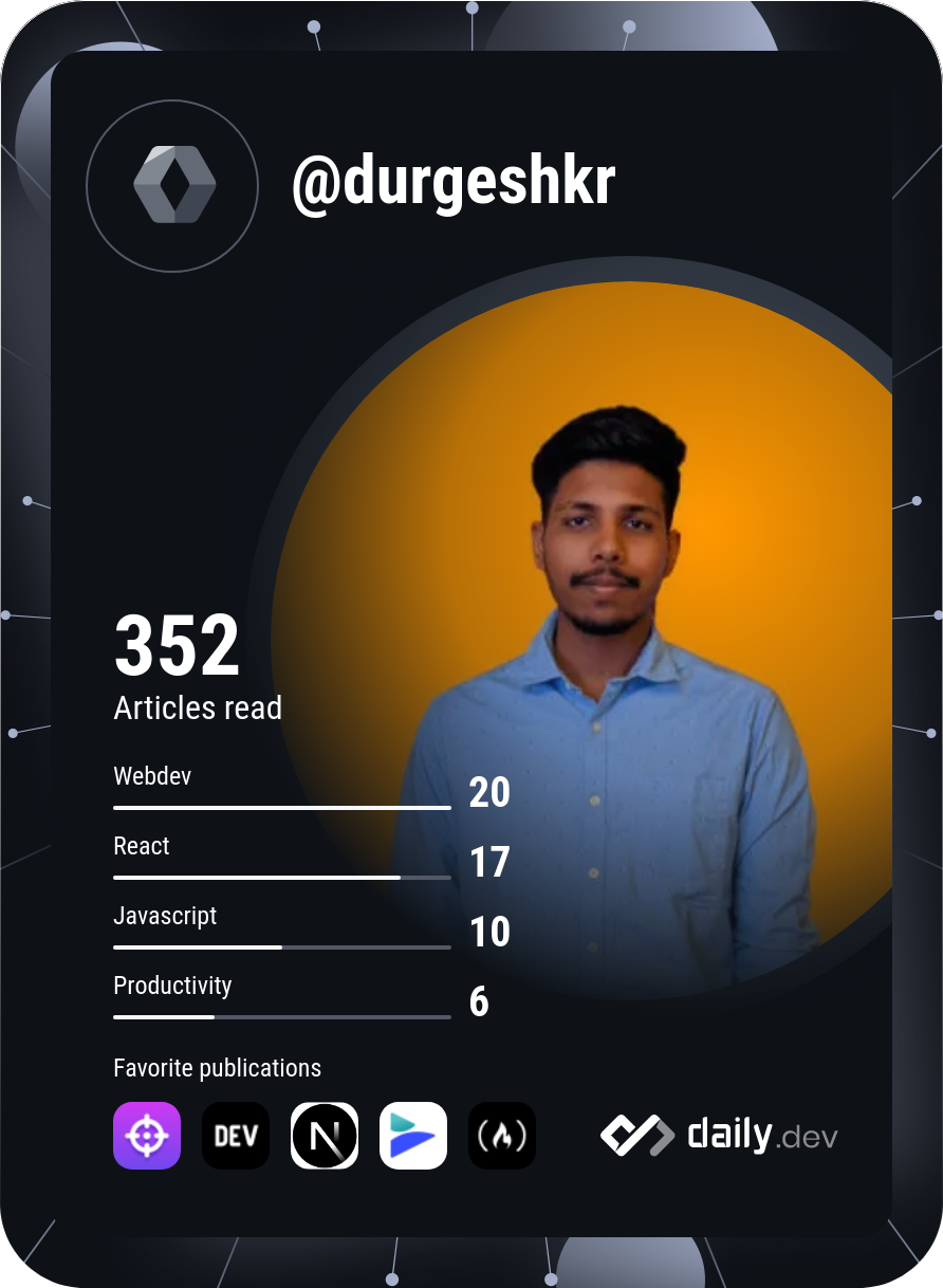 Durgesh Kumar's Dev Card