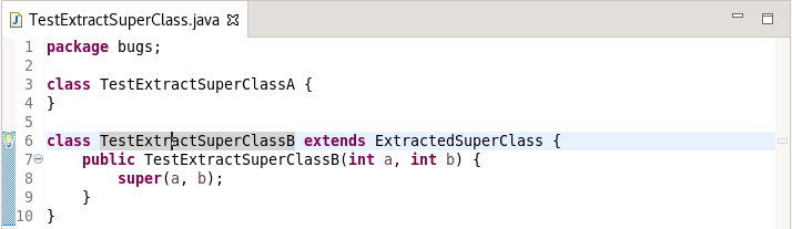 extract superclass original after