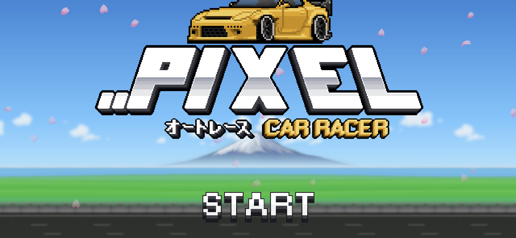 Pixel racer start screen