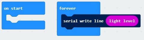 micro:bit light sensor code