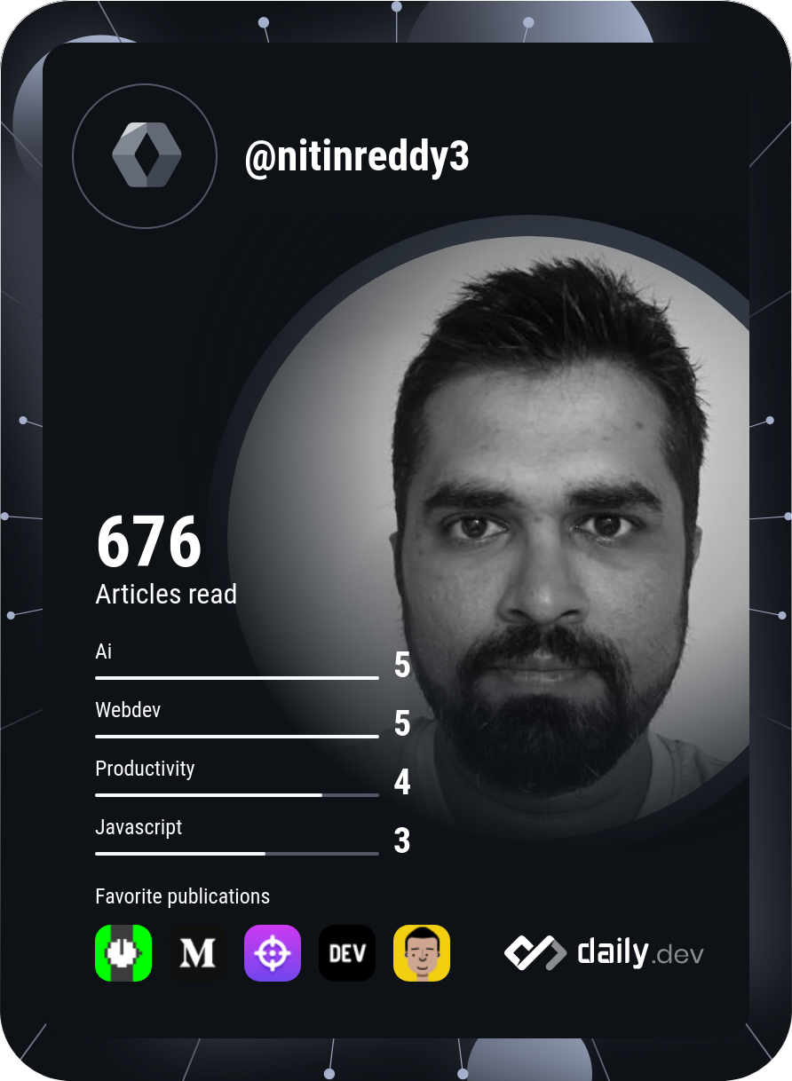 Nitin Reddy's Dev Card